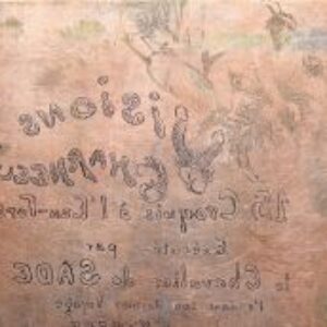 Curiosa. Plaque de cuivre avec gravure très libre.