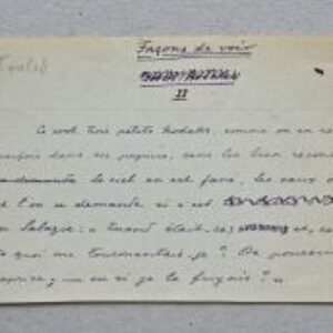 Fragment inédit d'un manuscrit de Paul-Jean Toulet.