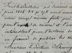 Frédéric Engelhardt explique les secrets du verre rouge ancien au baron de Férussac.